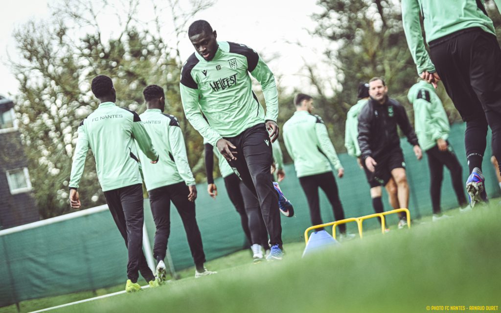Mohamed Kaba en plein entrainement.